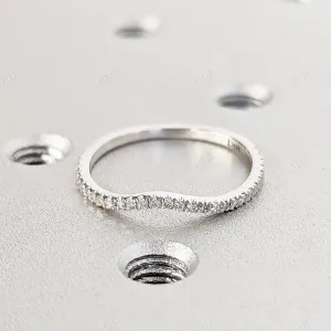 0.20CTW Round Lab Grown Chevron Wedding Band