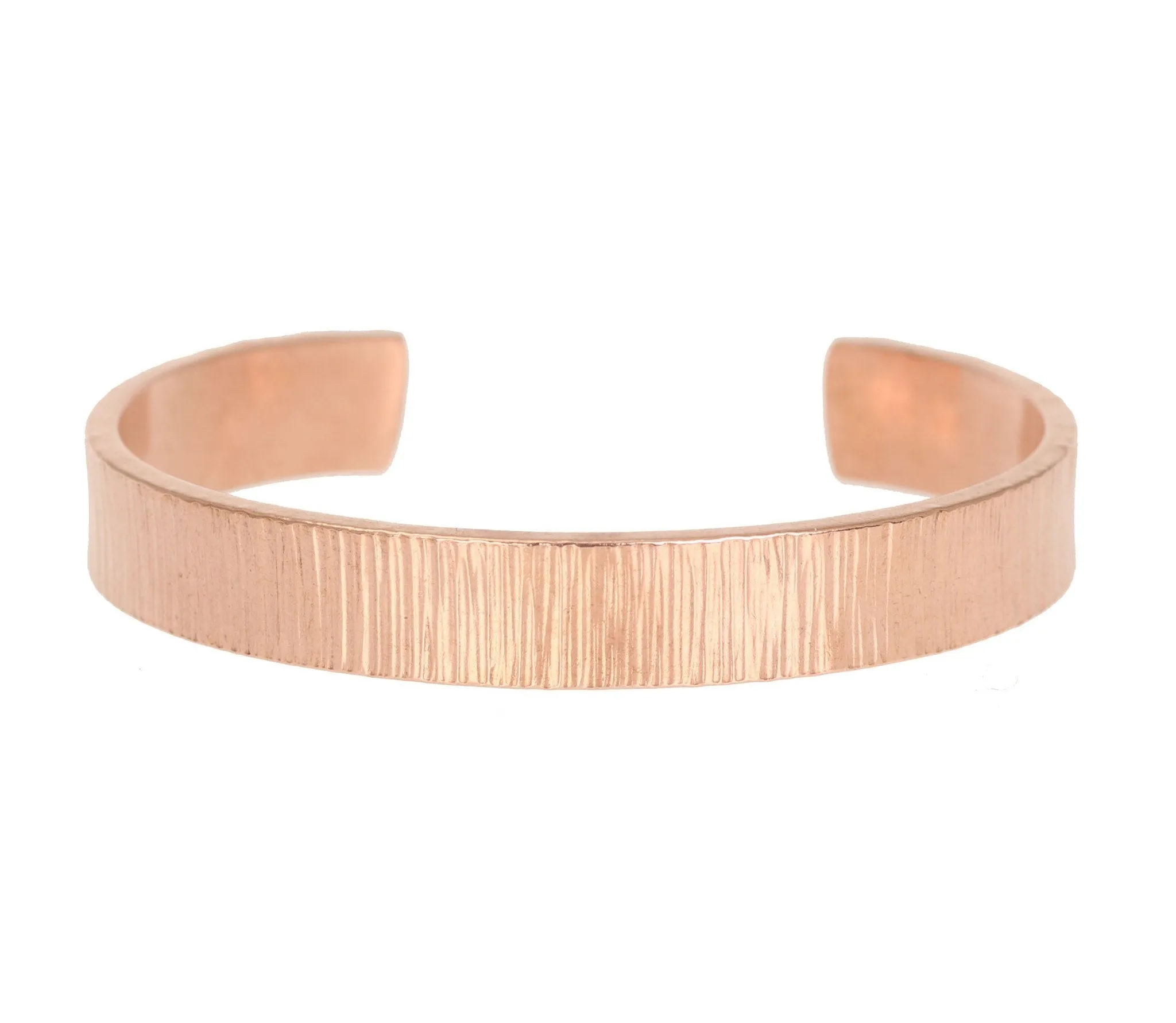 10mm Wide Chased Copper Cuff Bracelet - Solid Copper Cuff