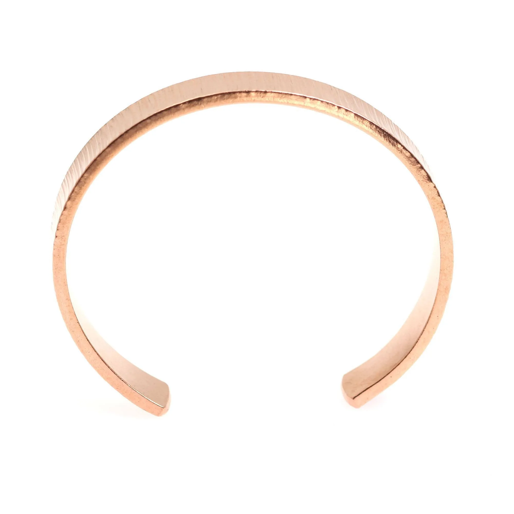 10mm Wide Chased Copper Cuff Bracelet - Solid Copper Cuff