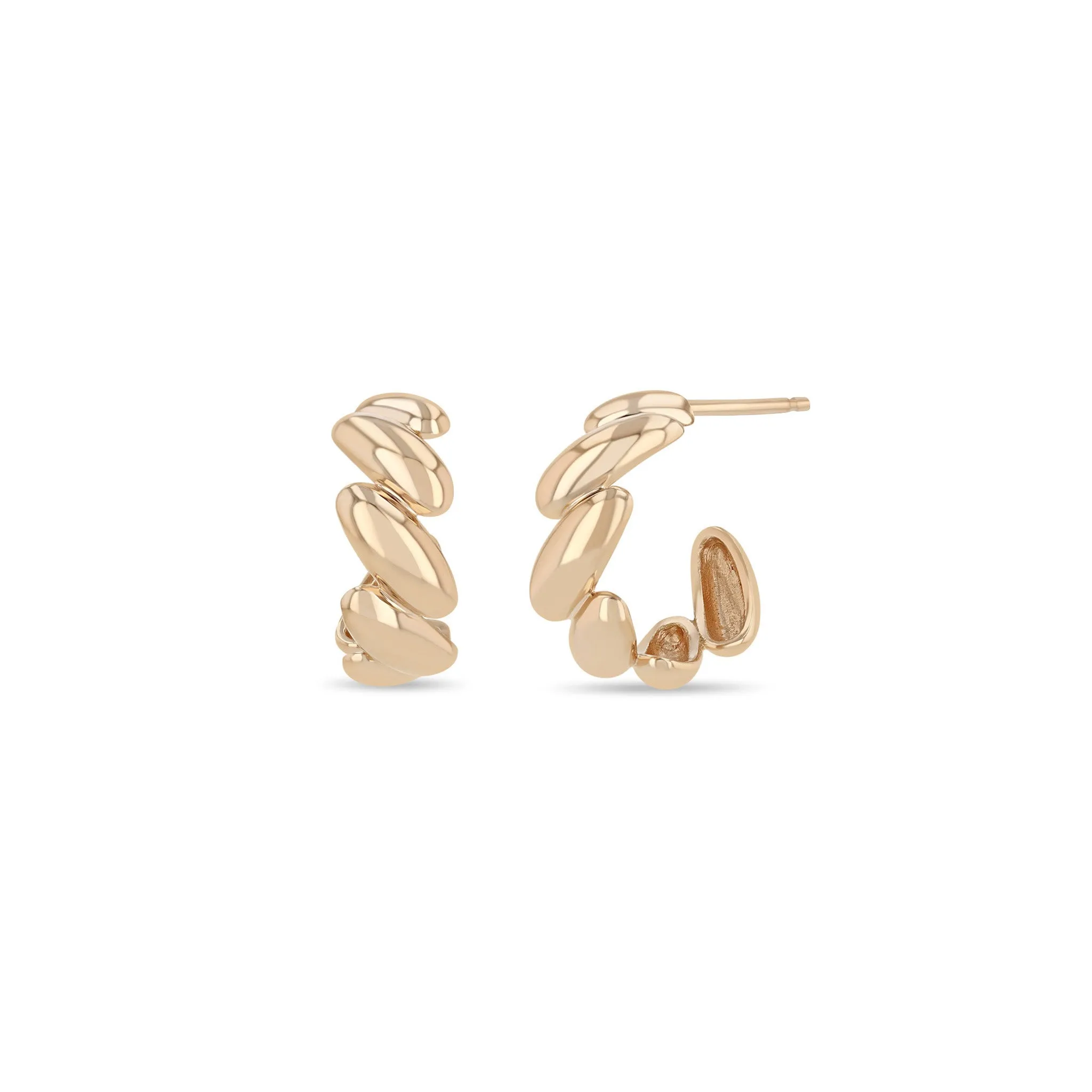 14k Gold San Marco Huggie Hoops