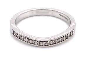 18ct White Gold Pave Set Earth Grown 0.15ct Diamond Shaped Ring