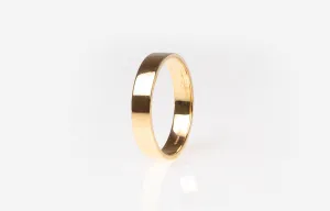 18ct Yellow Gold Flat Shape Wedding Band GR-7817