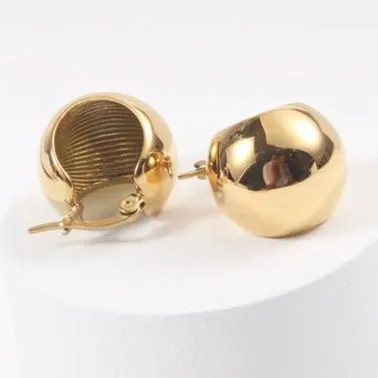 18K Gold-Filled Dome Earrings