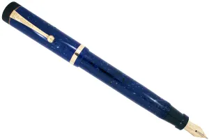 1927 PARKER DUOFOLD SENIOR BLUE LAPIS FOUNTAIN PEN IN RESTORED CONDITION WITH CRISP IMPRINT