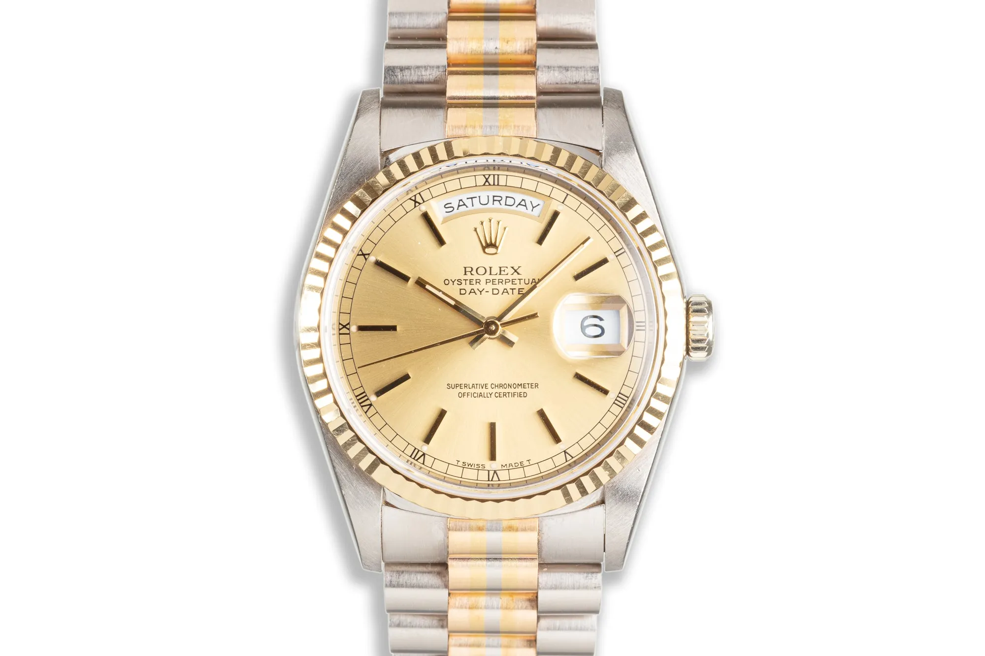 1993 Rolex Day-Date 18239B Tridor Gold Dial