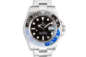 2013 Rolex GMT-Master II 116710BLNR "Batman" with Box & Card