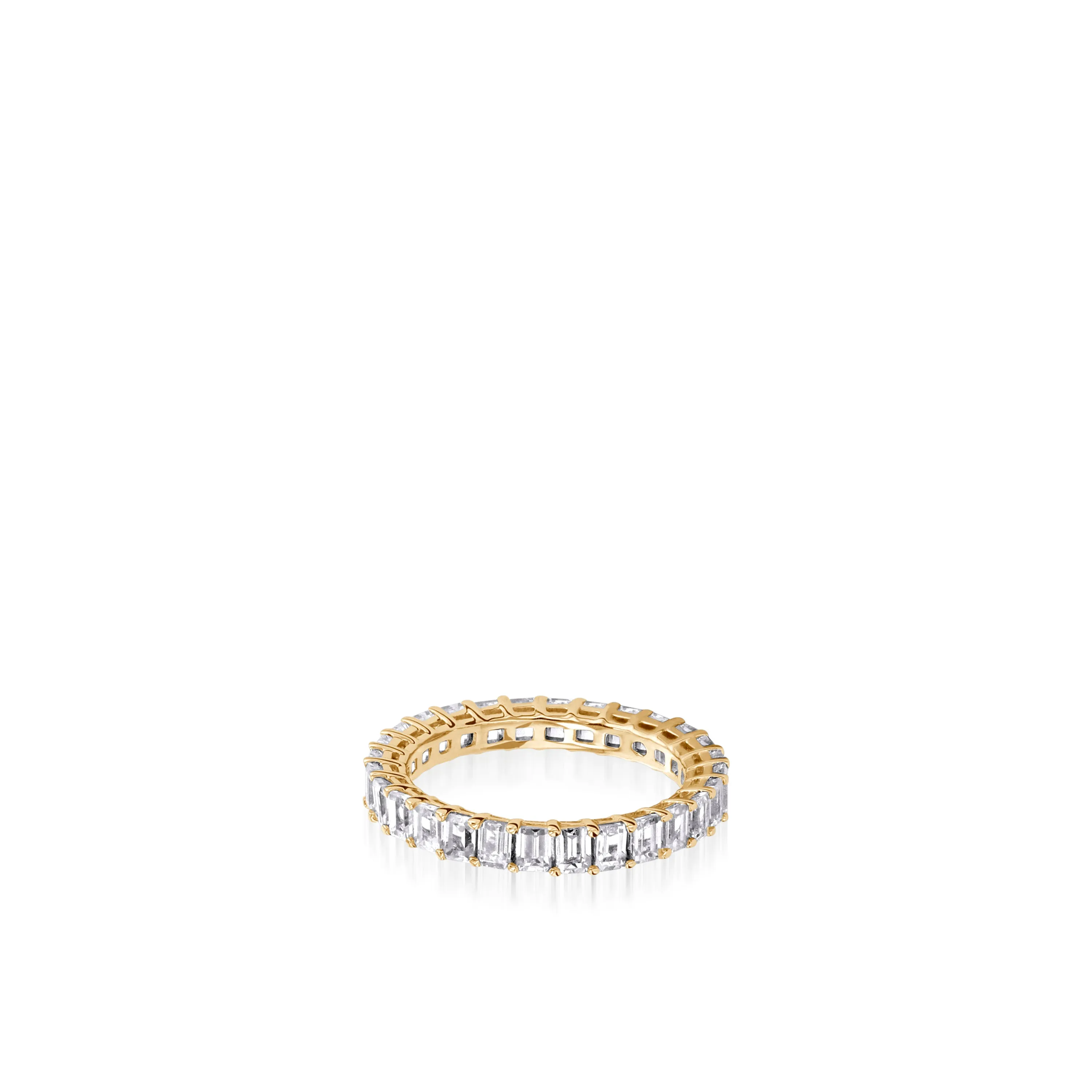 2.5-Carat Emerald-Cut Natural Diamond Eternity Band