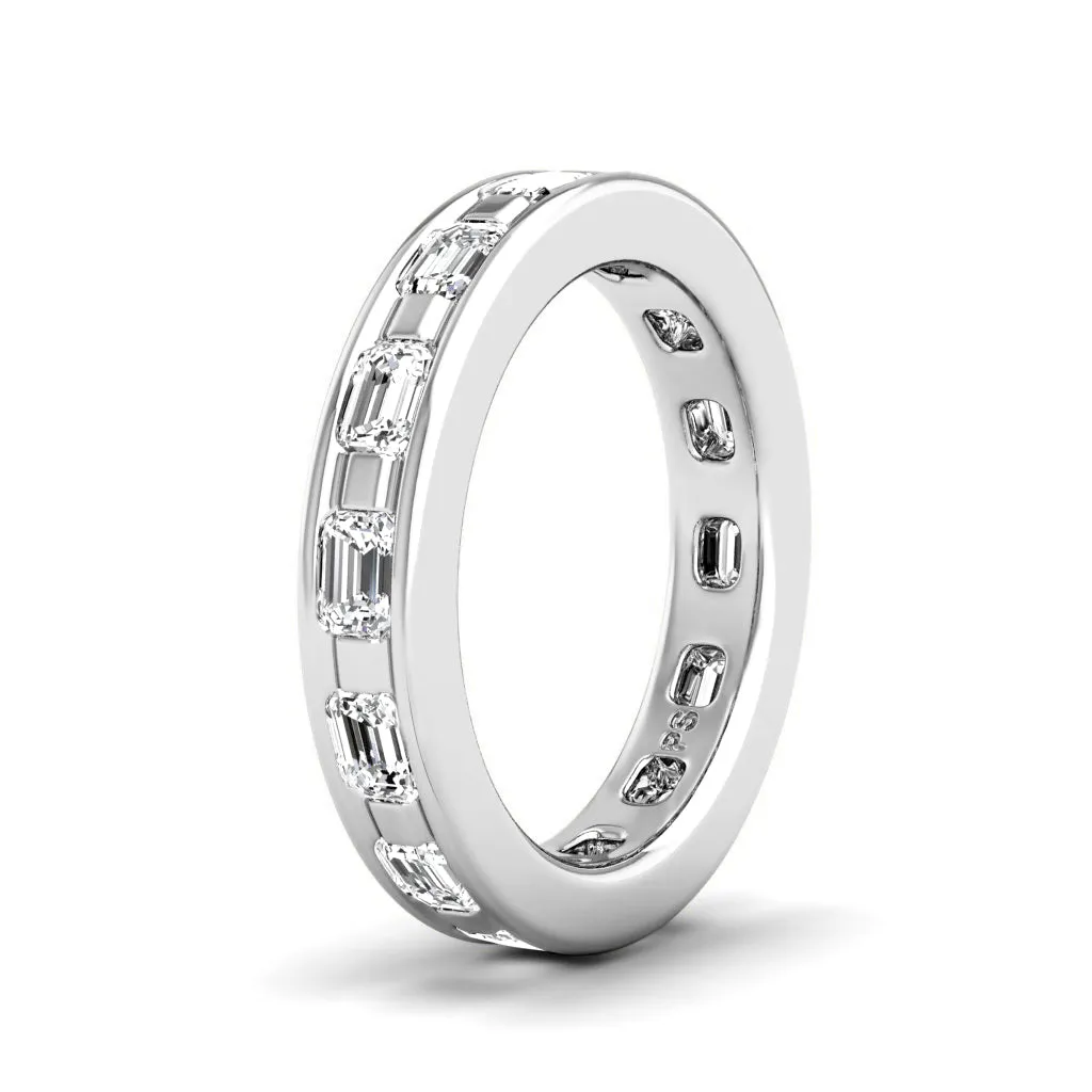 2.50 CT Emerald Cut Diamonds - Eternity Ring