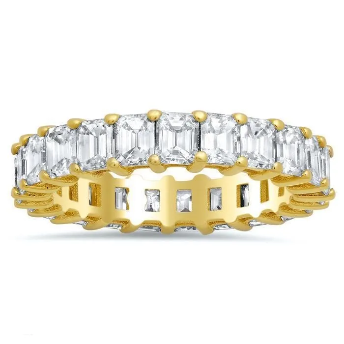 4.00 cttw Emerald Cut Shared Prong Diamond Eternity Band