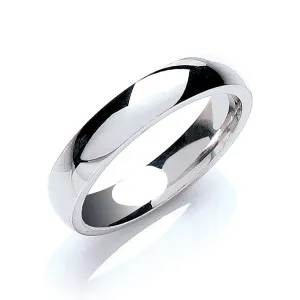 4mm Court Wedding Ring in Platinum