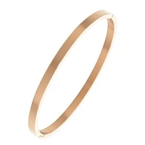 4mm Matte Finish 316 Surgical Stainless Steel Rose Gold Kada Bangle Bracelet Unisex