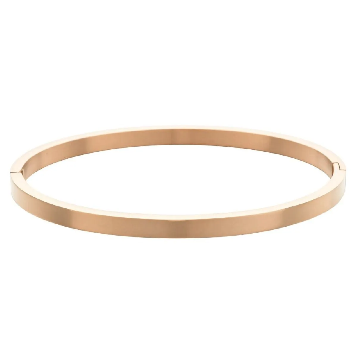 4mm Matte Finish 316 Surgical Stainless Steel Rose Gold Kada Bangle Bracelet Unisex