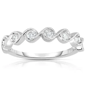 7 Stone Diamond Ring On 14K White Gold