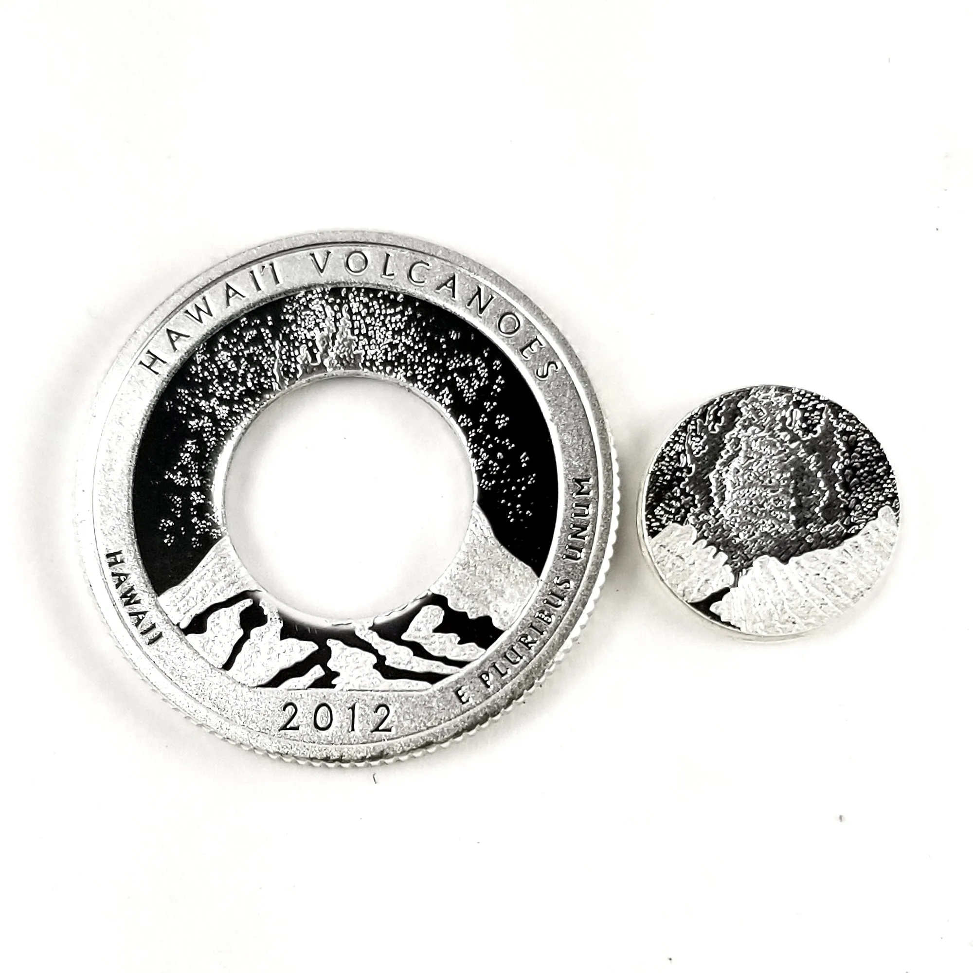 90% Silver Hawaii Volcanoes National Park Quarter Ring