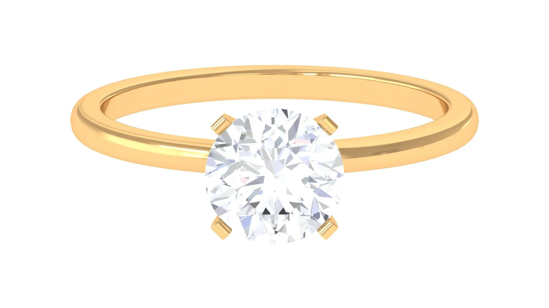 Adorable Peg Head Set Solitaire Moissanite Ring for Women