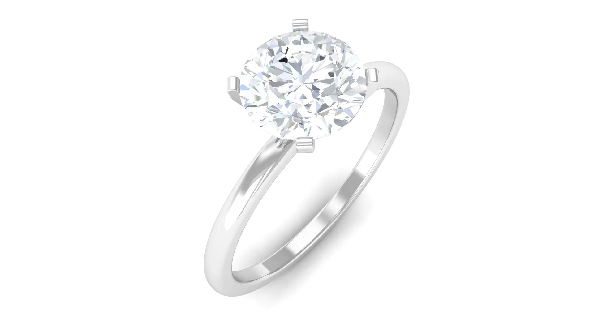 Adorable Peg Head Set Solitaire Moissanite Ring for Women