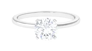 Adorable Peg Head Set Solitaire Moissanite Ring for Women