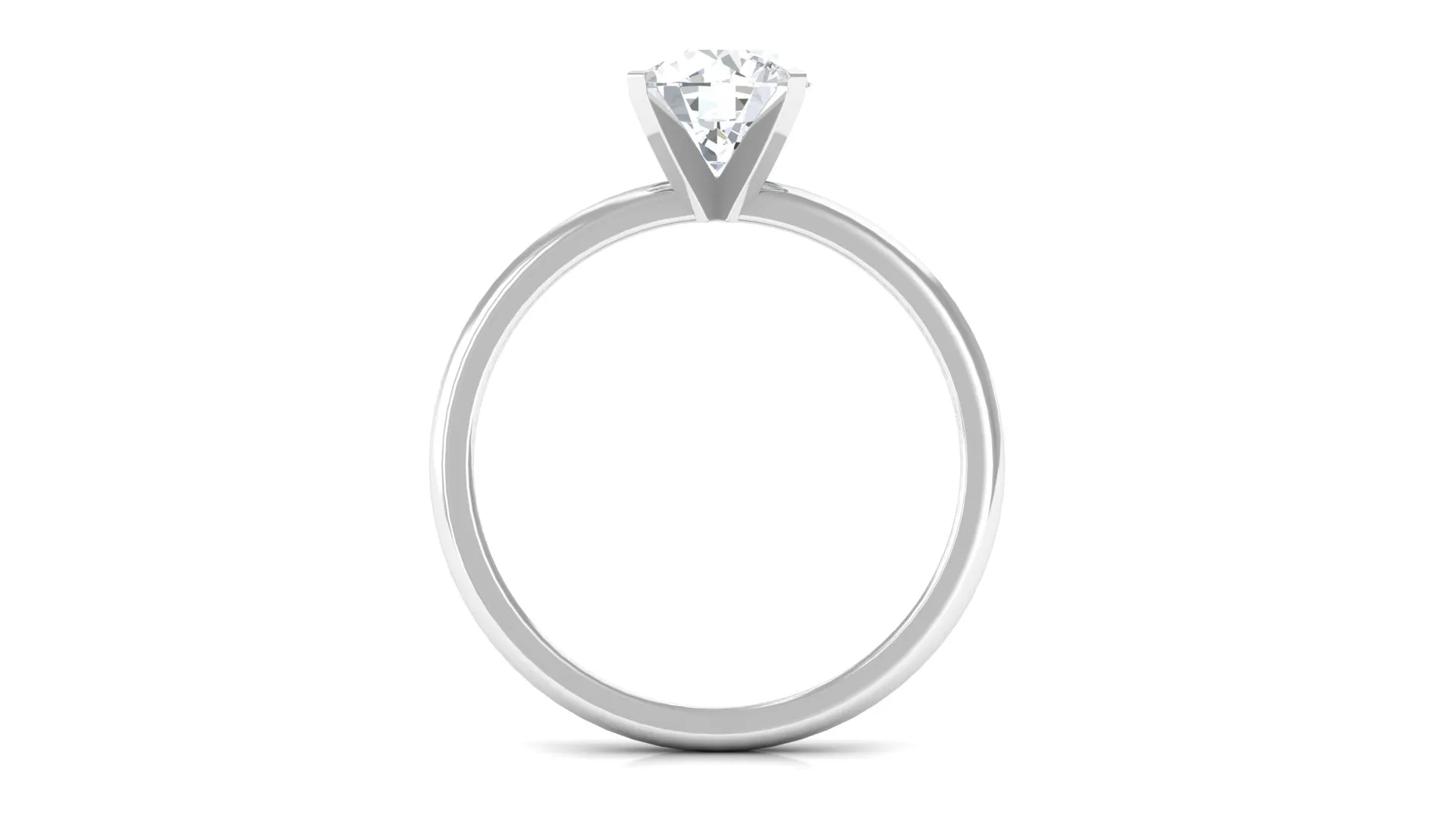 Adorable Peg Head Set Solitaire Moissanite Ring for Women