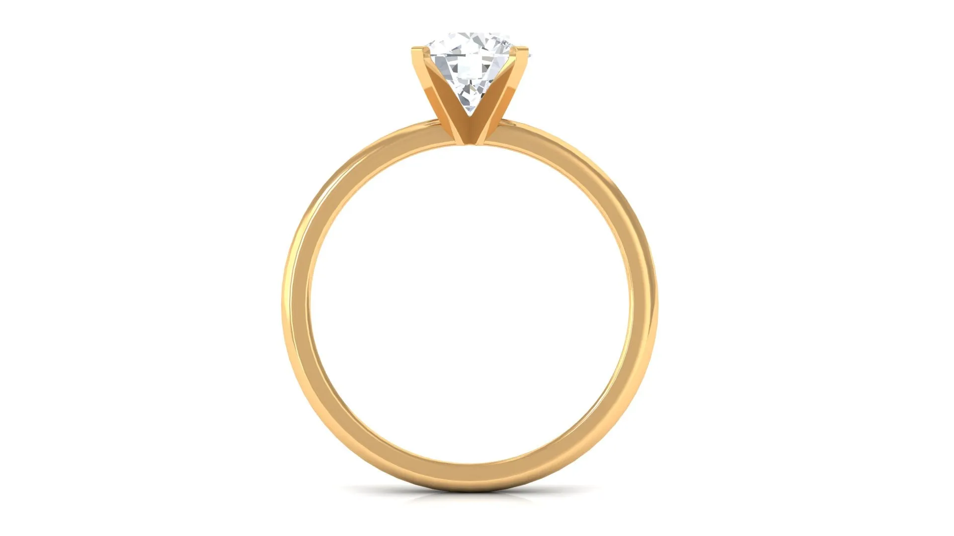 Adorable Peg Head Set Solitaire Moissanite Ring for Women