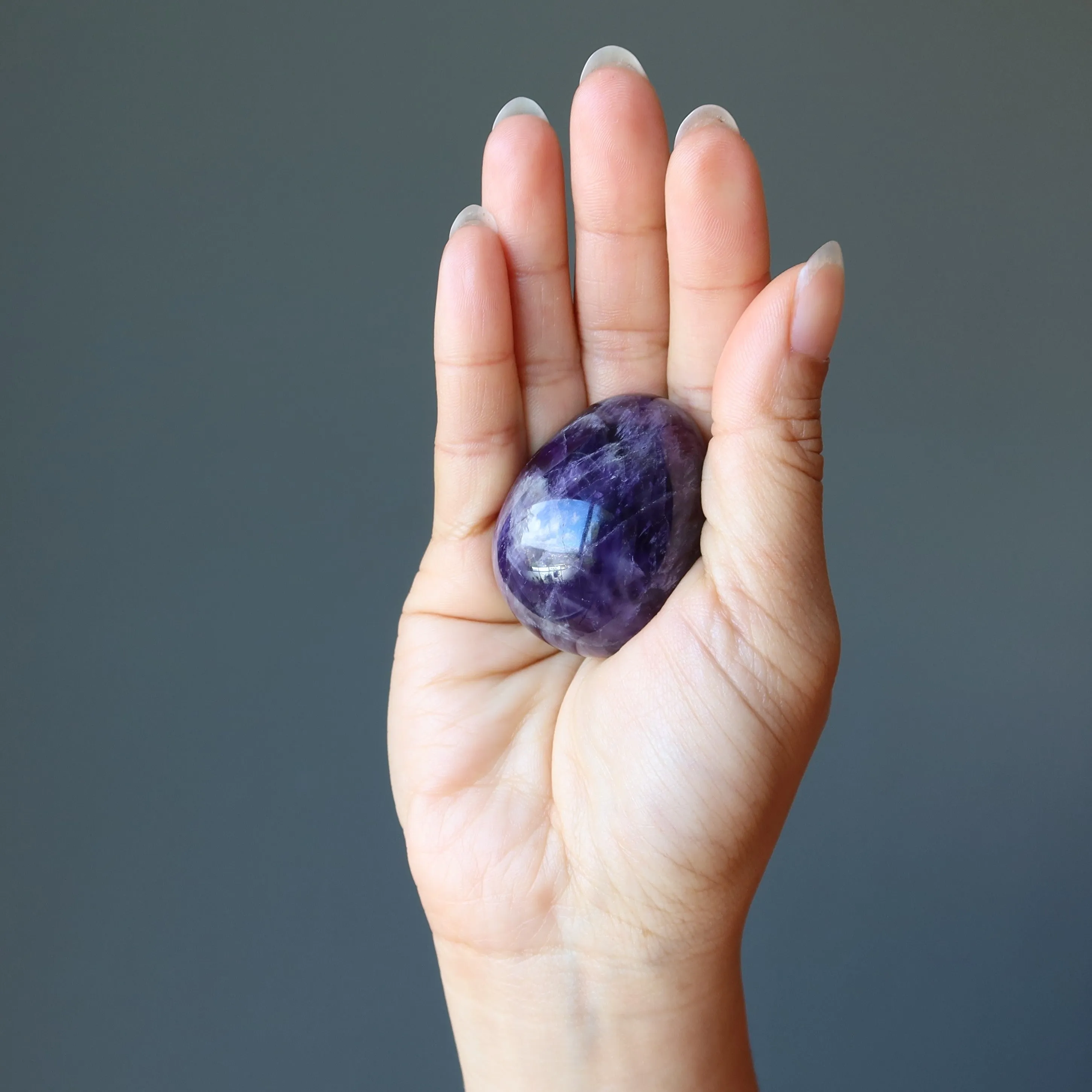 Amethyst Egg Spiritual Purple Gemstone