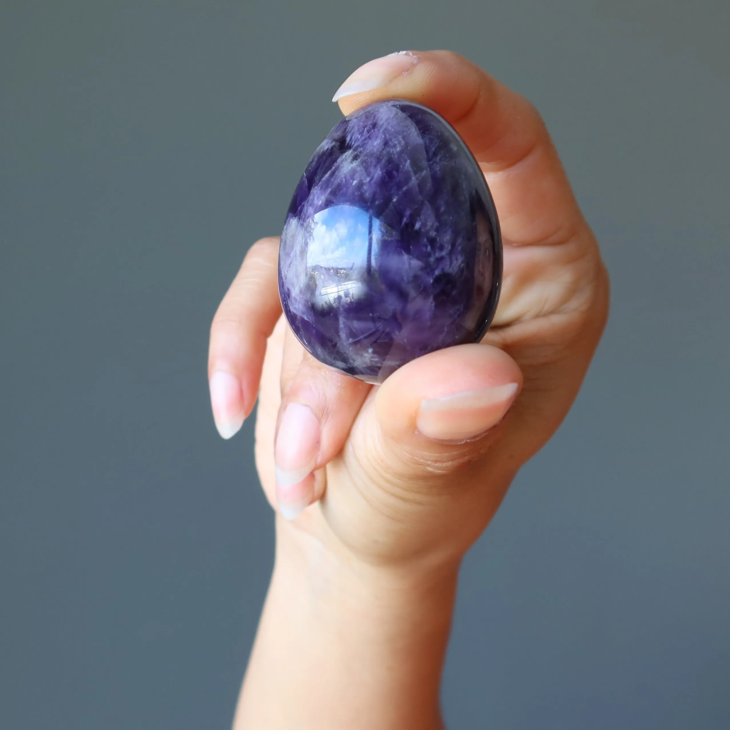 Amethyst Egg Spiritual Purple Gemstone