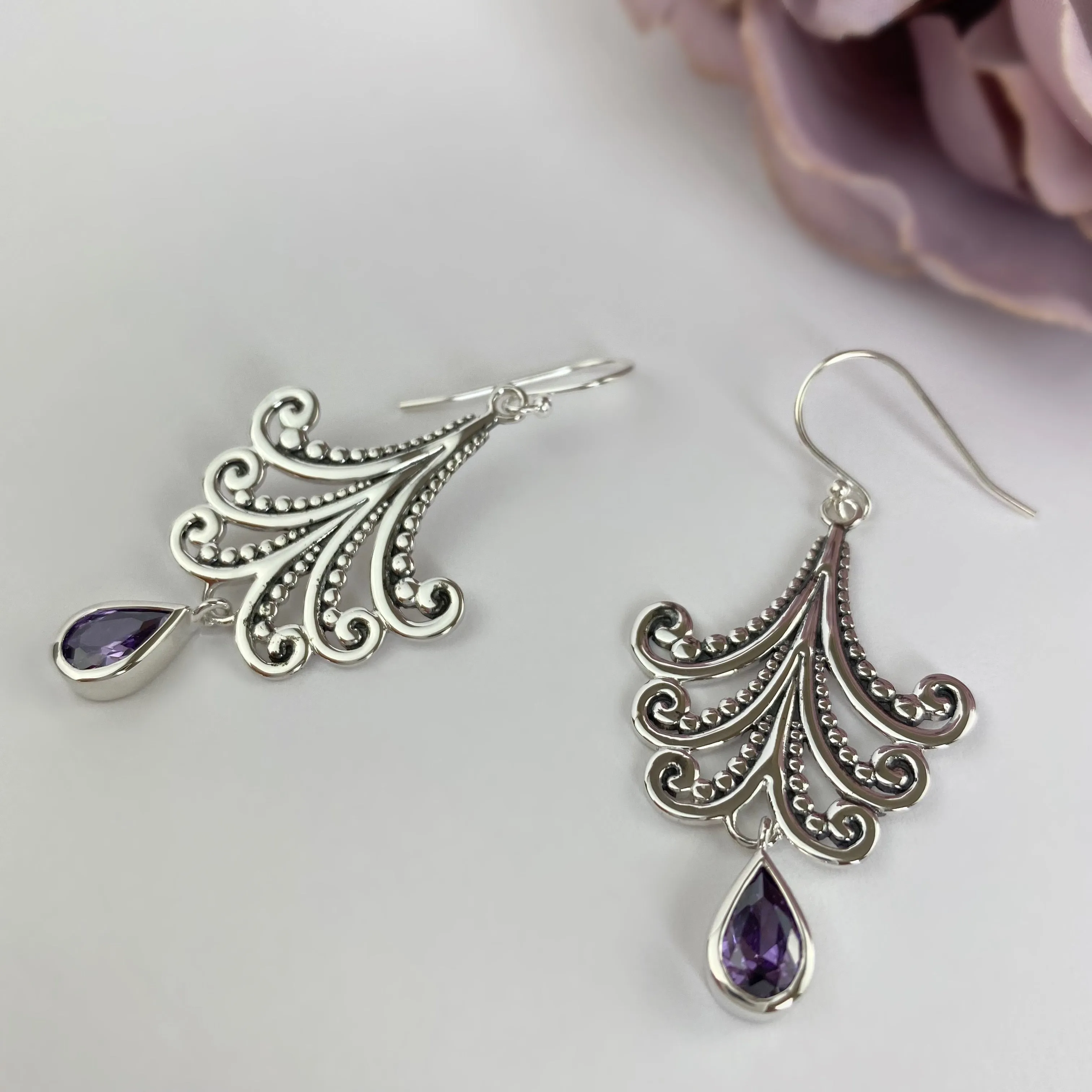 Amethyst Gatsby Earrings - SE5253