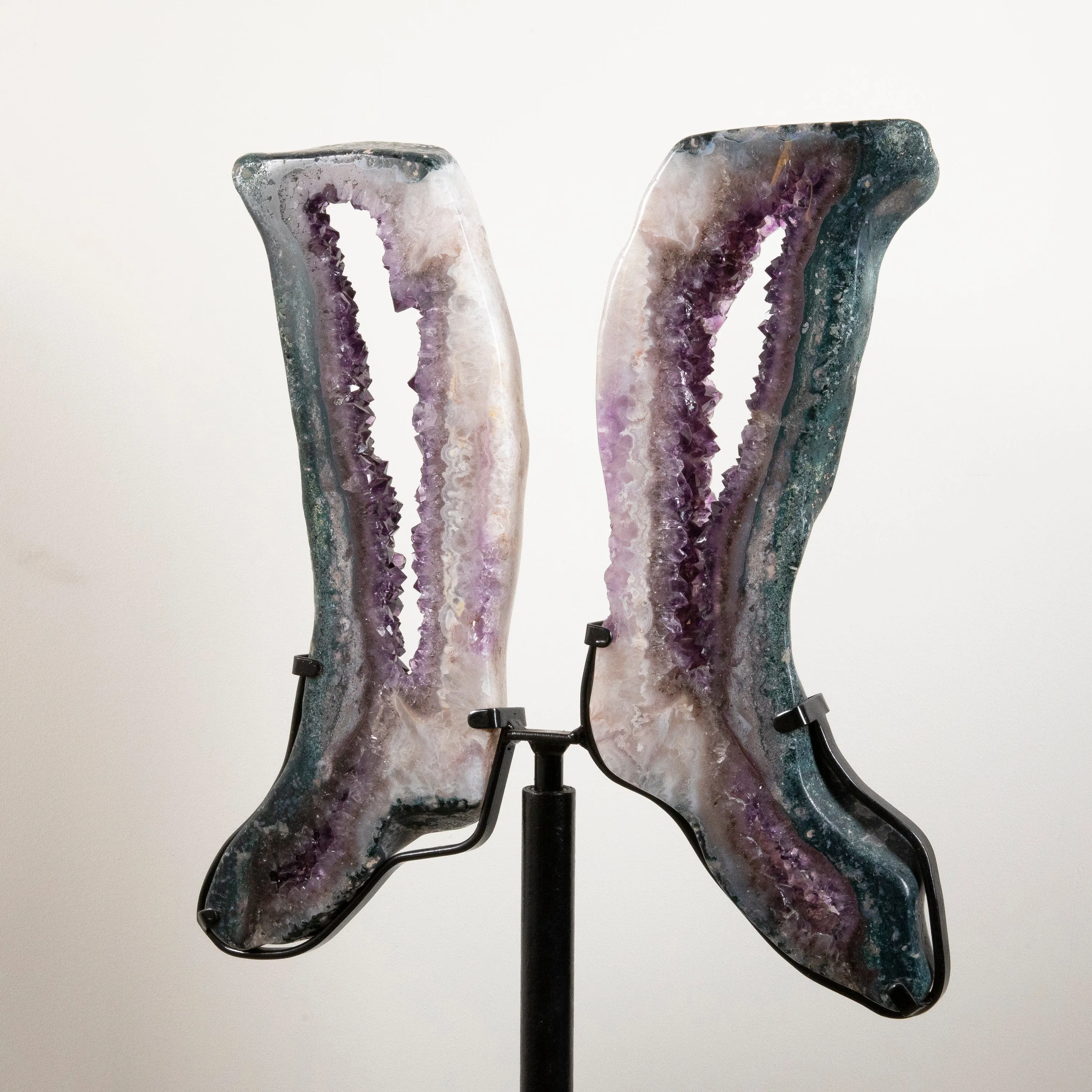 Amethyst Geode Wings from Brazil on Custom Stand- 38" / 42 lbs