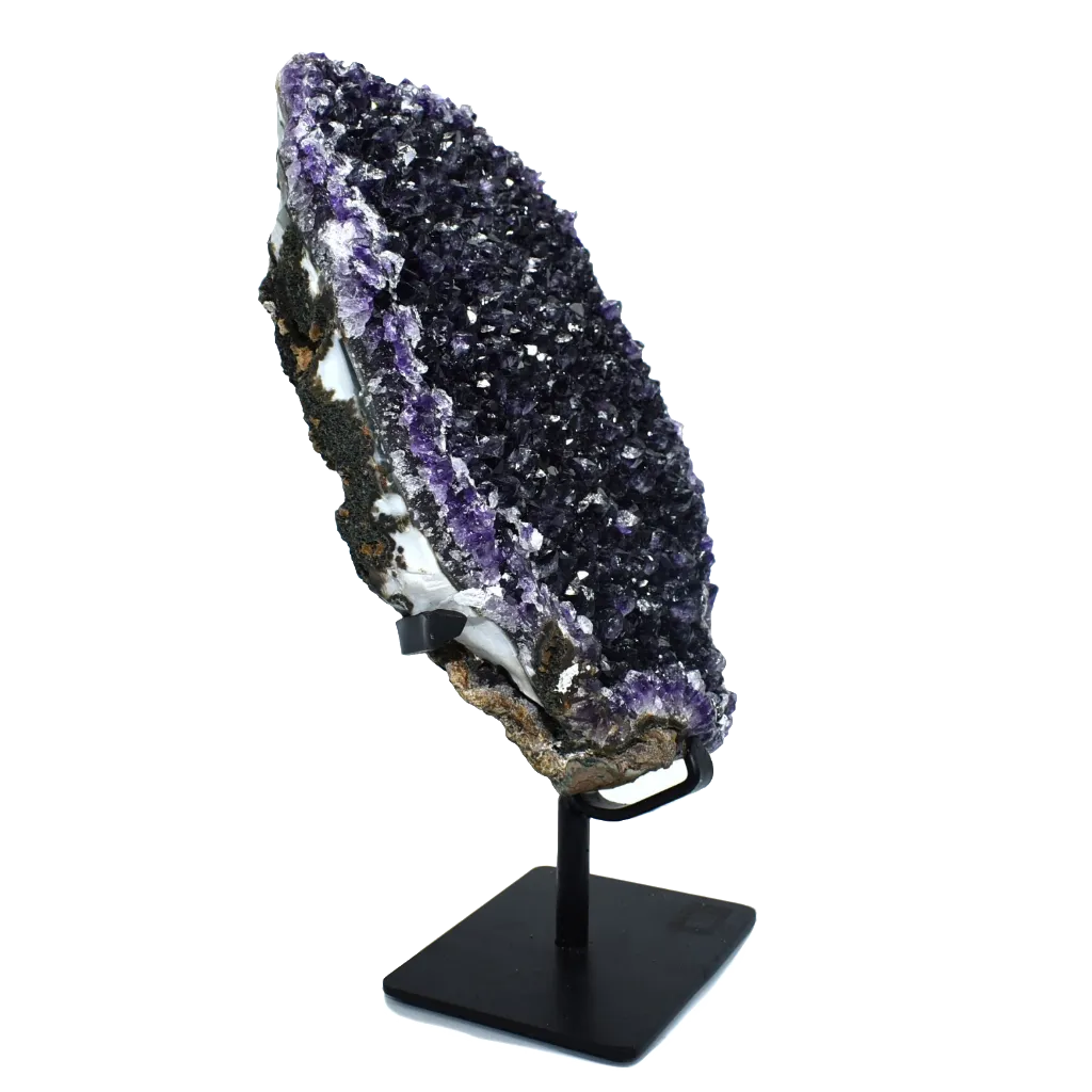 Amethyst Specimen on Metal Stand