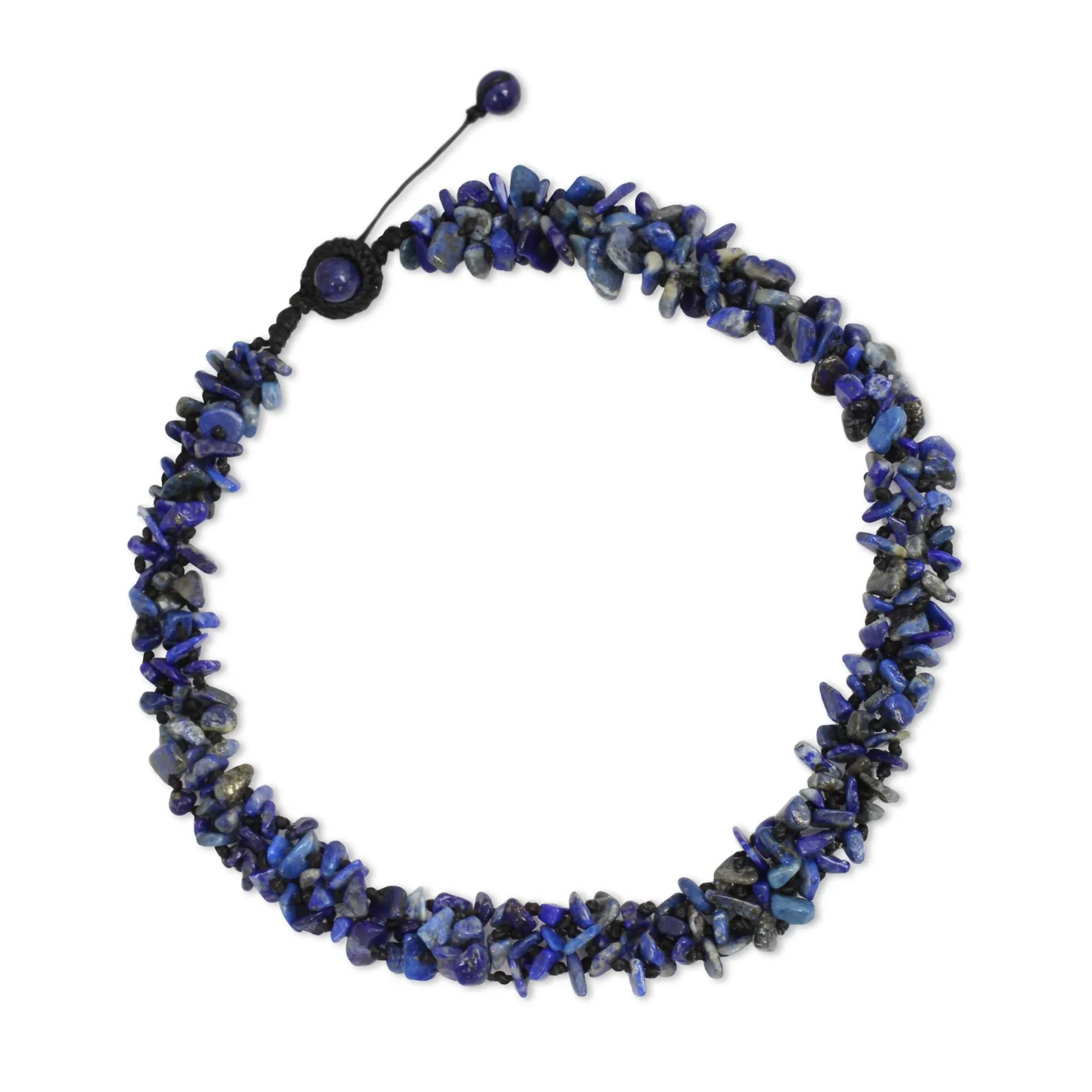 Azure Flow Lapis Lazuli Beaded Necklace