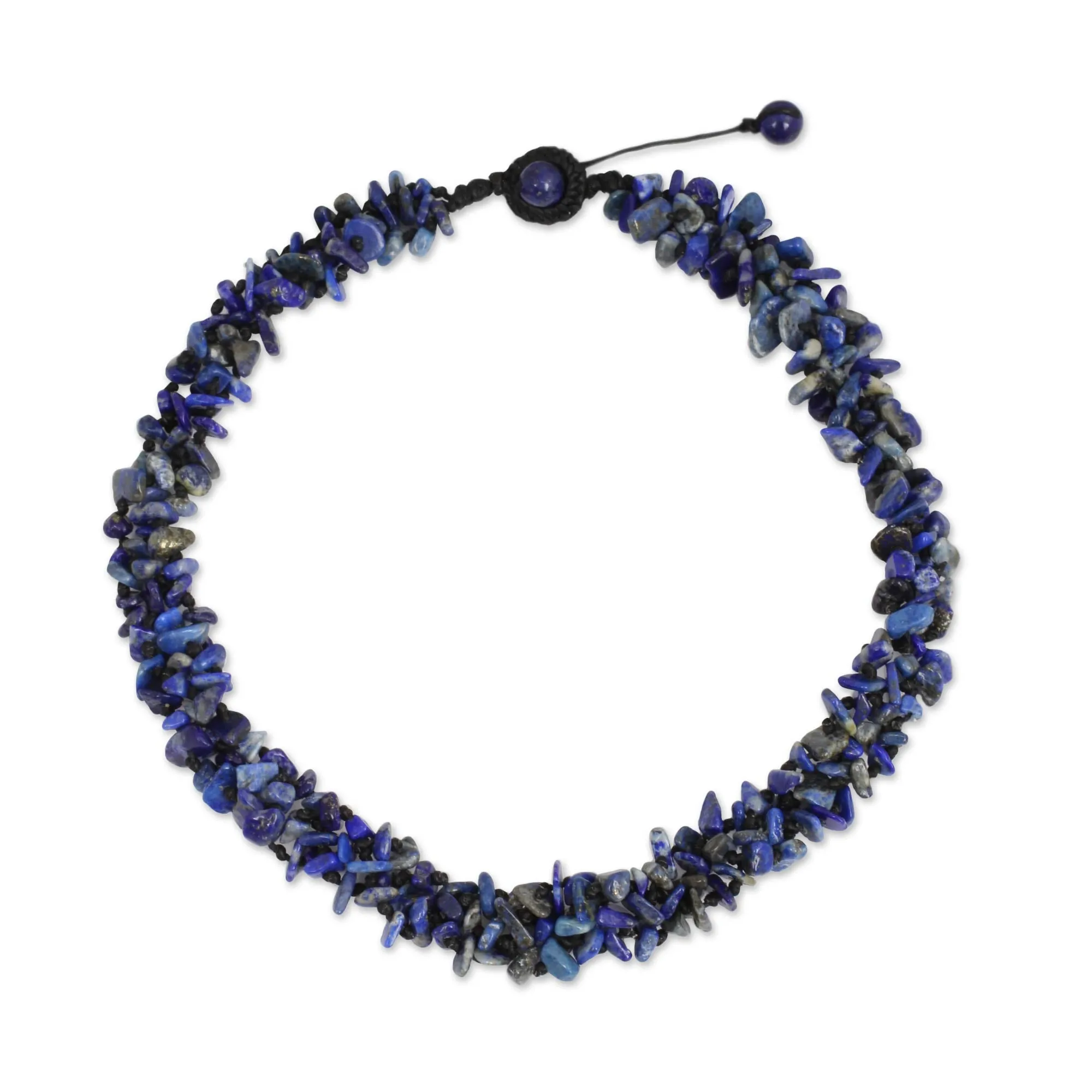 Azure Flow Lapis Lazuli Beaded Necklace