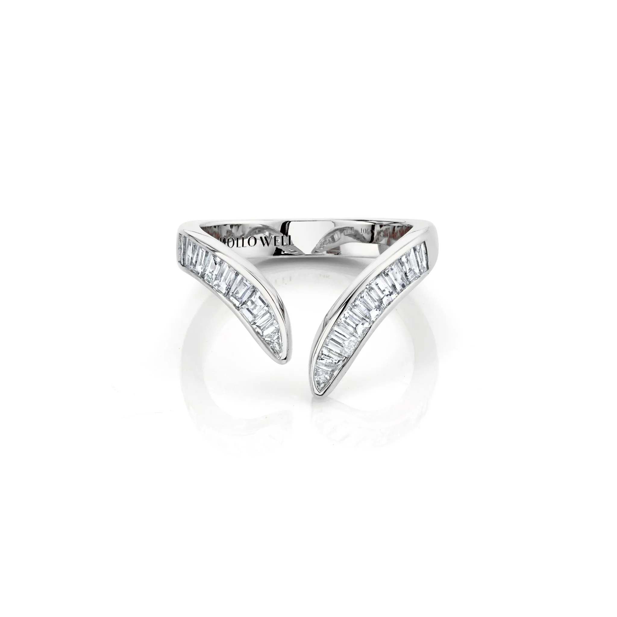 Baguette Diamond Tusk Ring