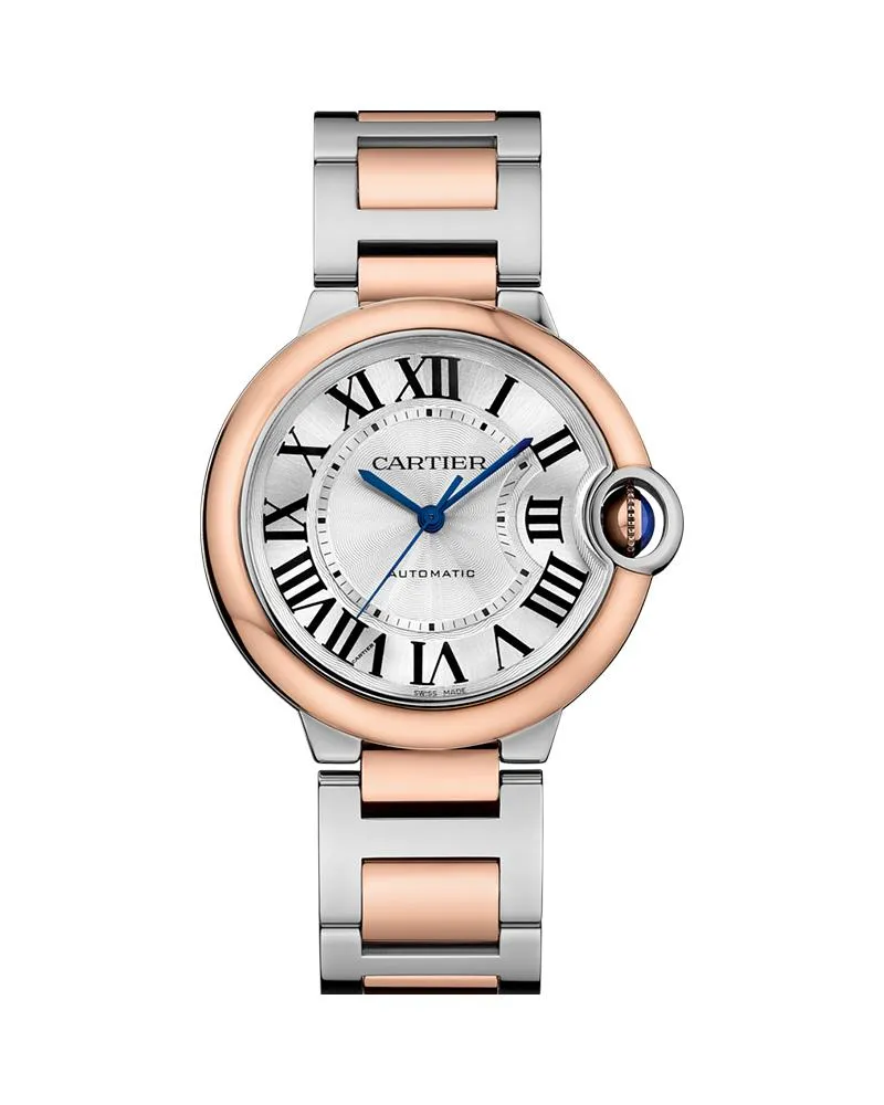 BALLON BLEU DE CARTIER, 36 MM, ROSE GOLD AND STEEL