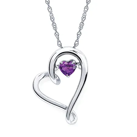 Ben Garelick "Shimmering Heart" Amethyst Heart Pendant