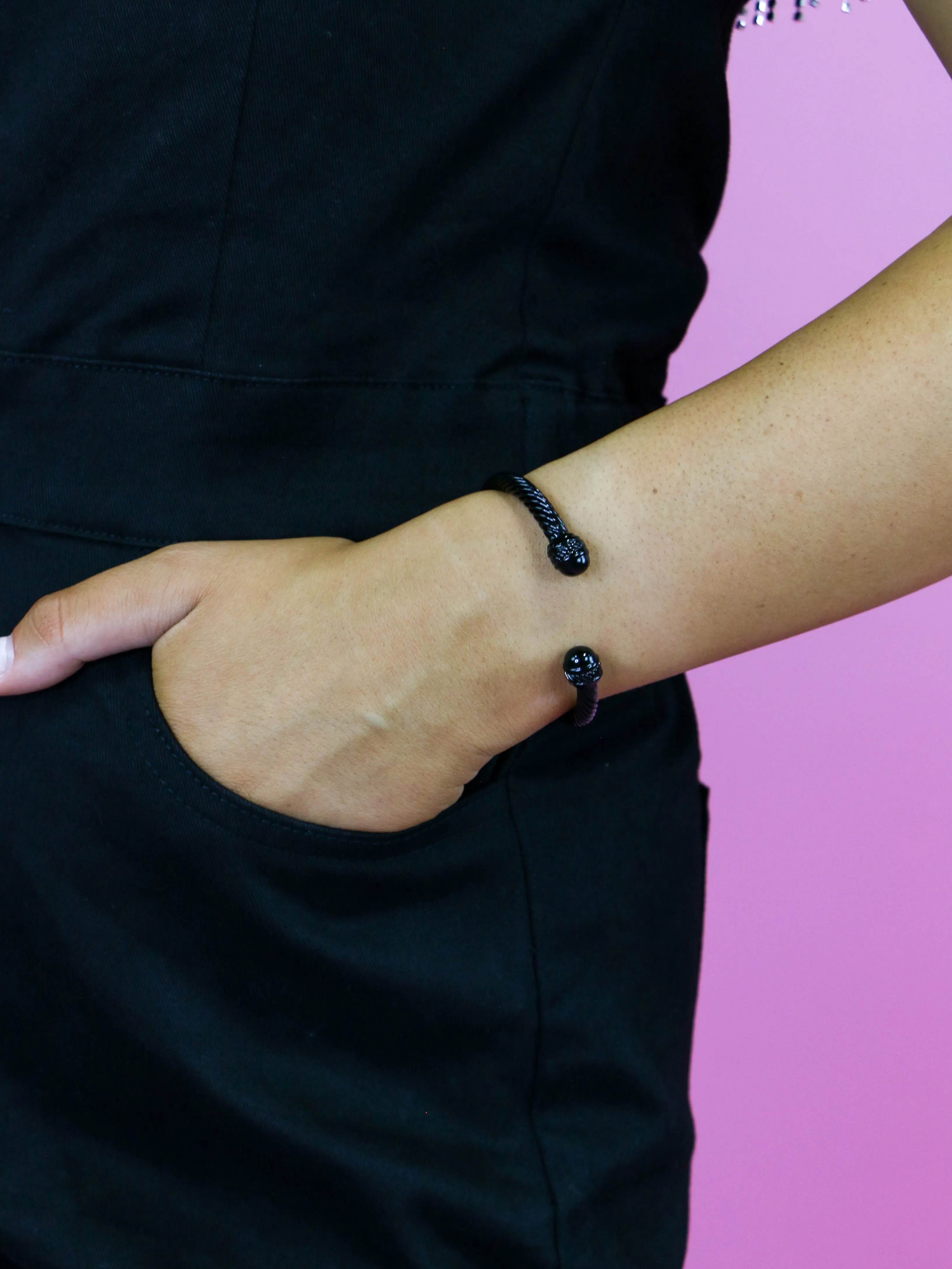 Black Cuff Bracelet