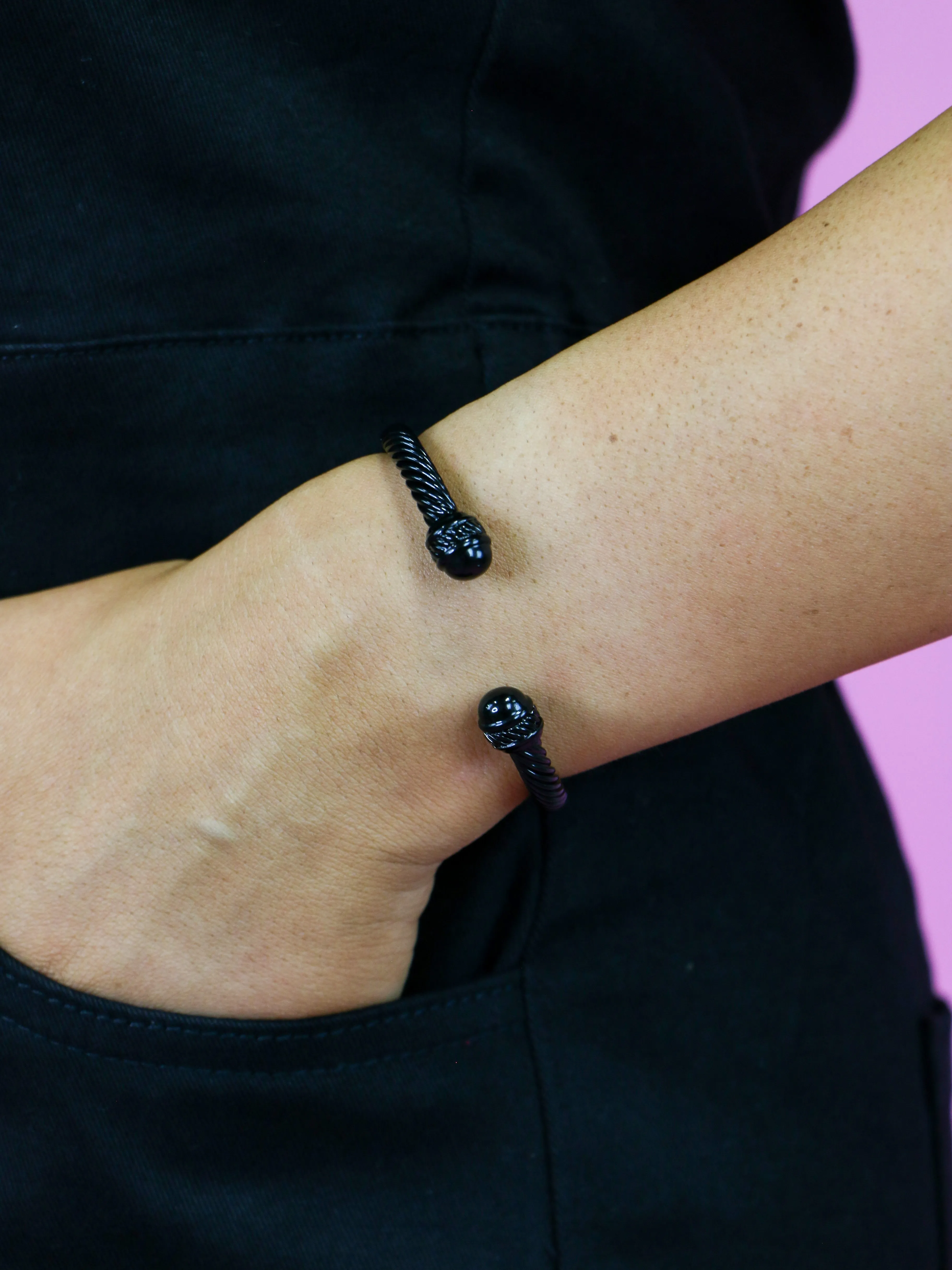 Black Cuff Bracelet