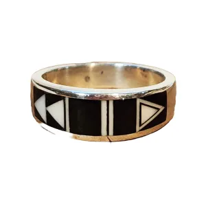 Bold Navajo Inlay Ring - Size 12