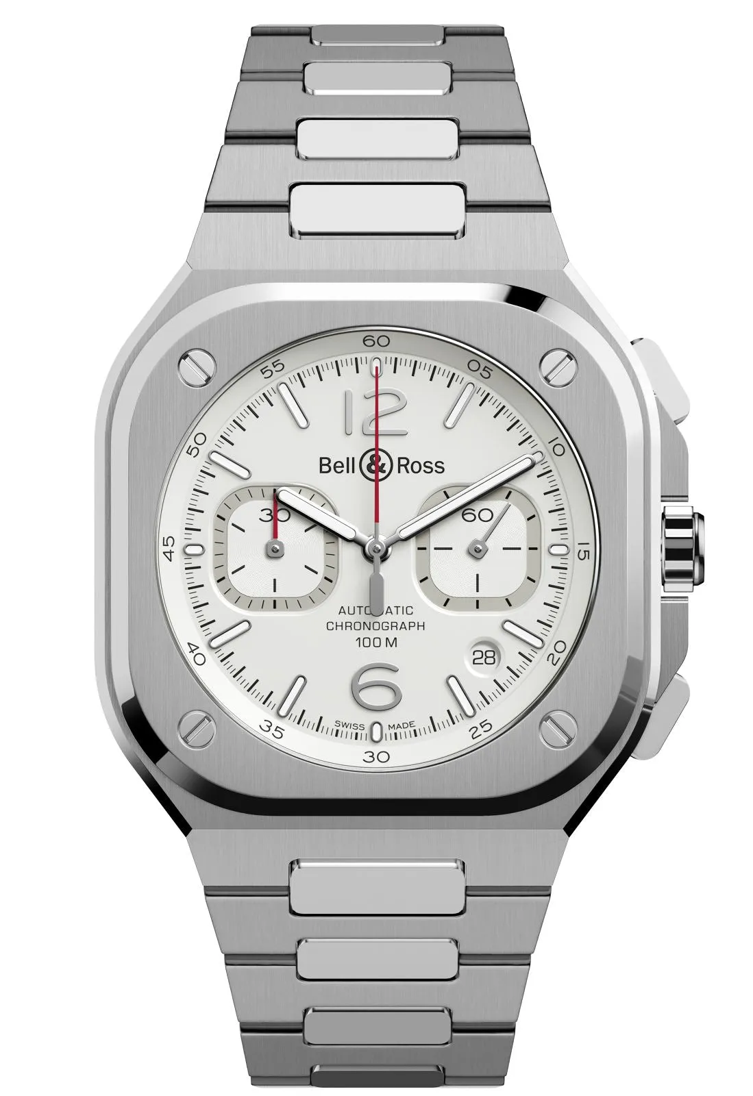 BR Watch BR 5 Chronograph White Hawk Bracelet Limited Edition