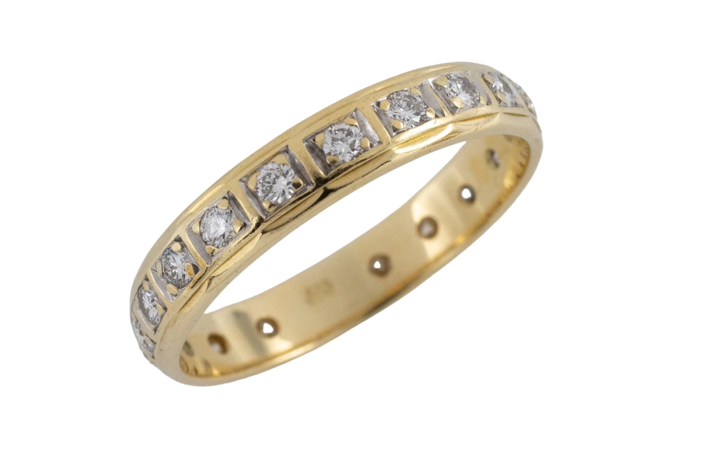 Brilliant cut diamond eternity band