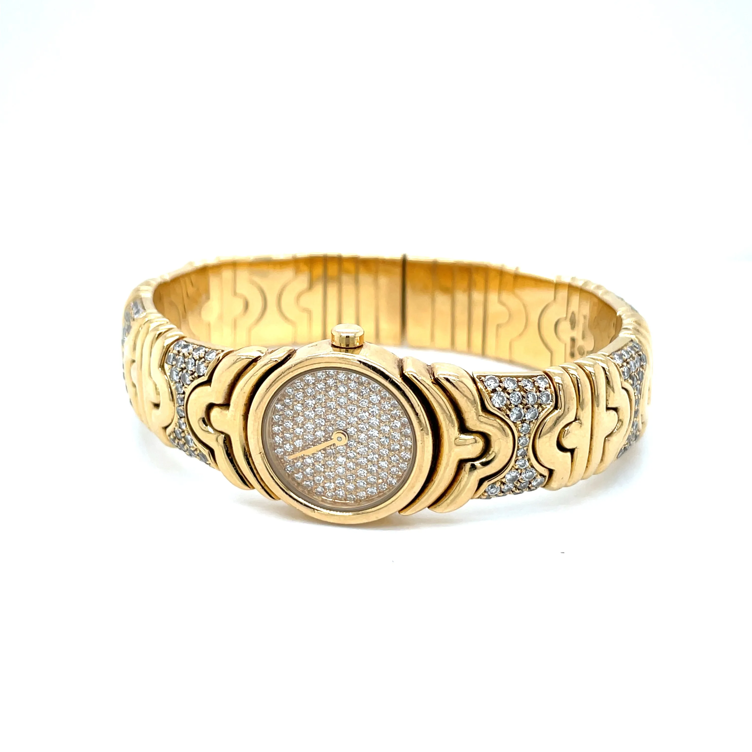 Bulgari Parentesi Diamond Gold Cuff Watch