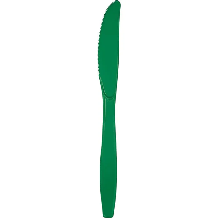 Bulk Emerald Green Bulk Plastic Knives (600 per Case)