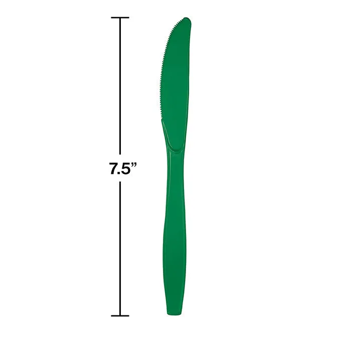 Bulk Emerald Green Bulk Plastic Knives (600 per Case)