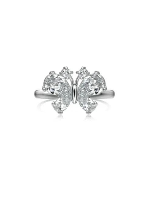 Butterfly Ring Sterling Silver 925 Luxury Cubic Zirconia Waterproof Hypoallergenic Tarnish Free jewelry KESLEY