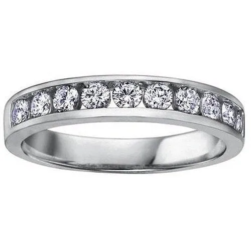 Channel set brilliant cut band .15ct