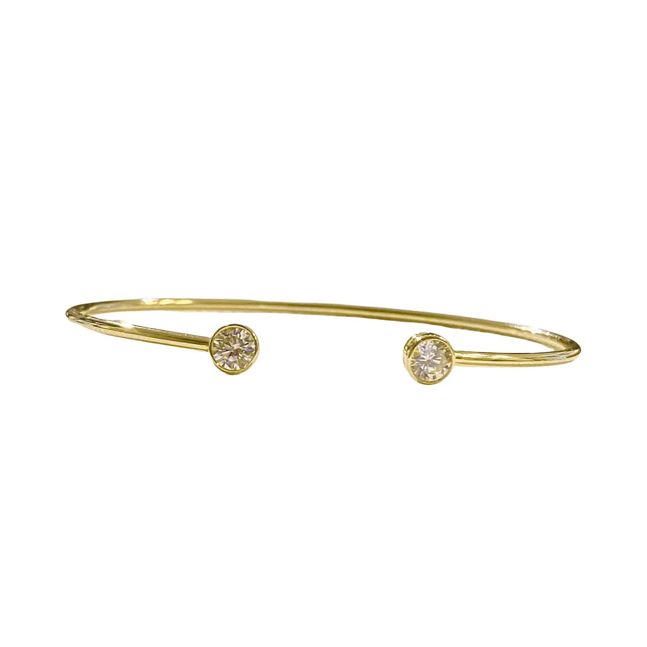 Circle Bezel Cuff Bracelet