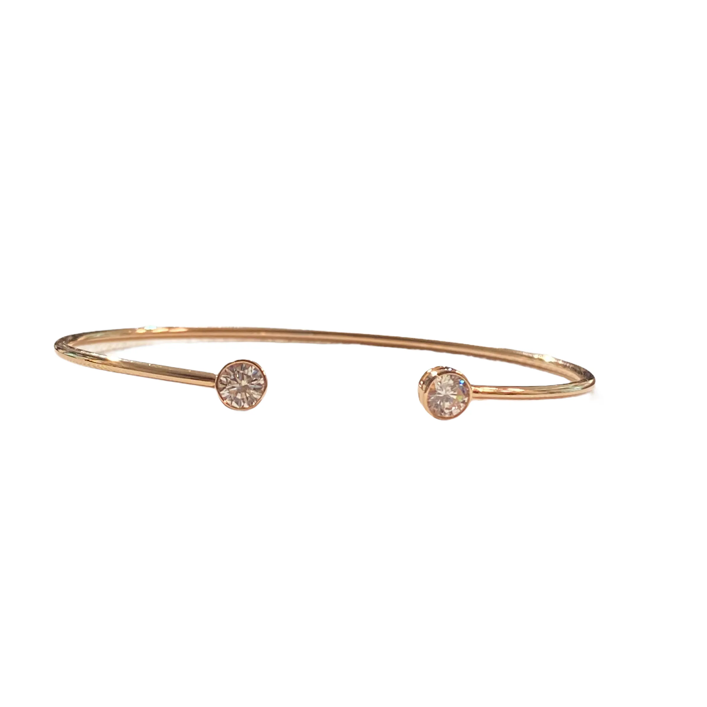 Circle Bezel Cuff Bracelet