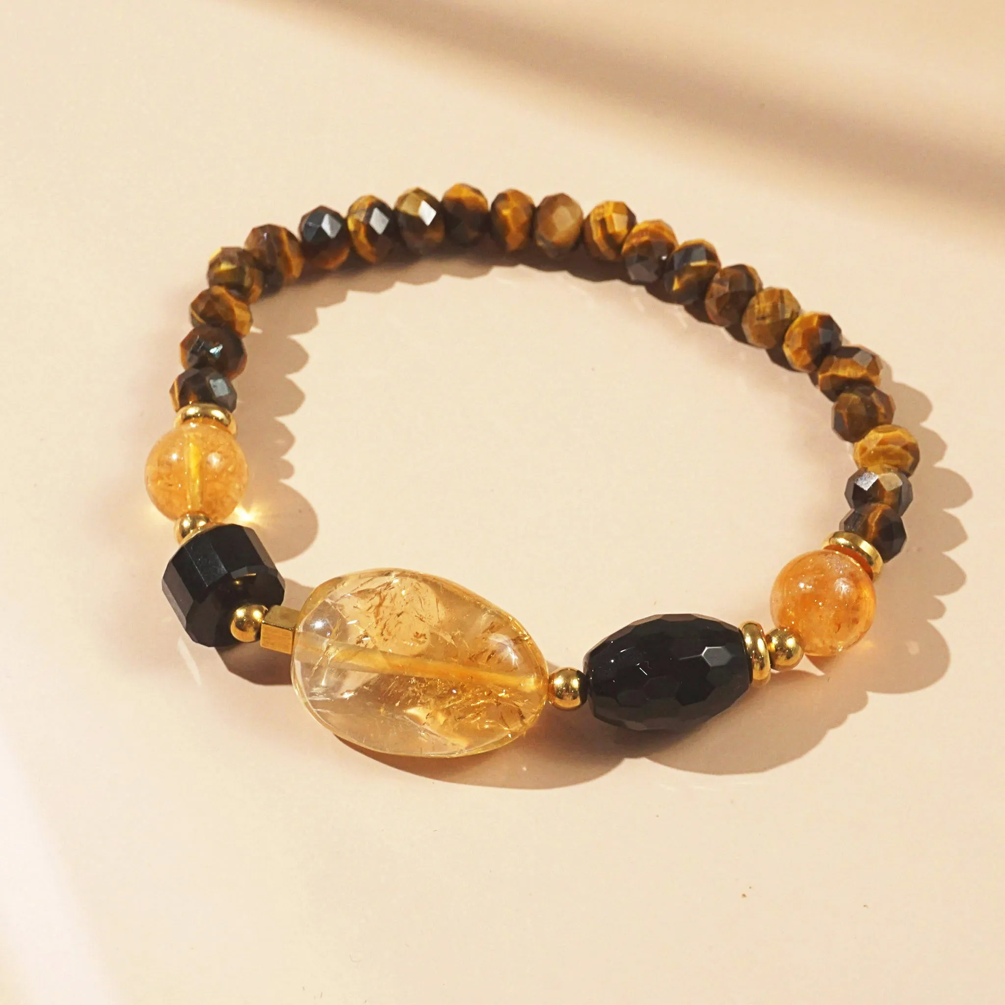 Citrine, Black Onyx and Tiger Eye