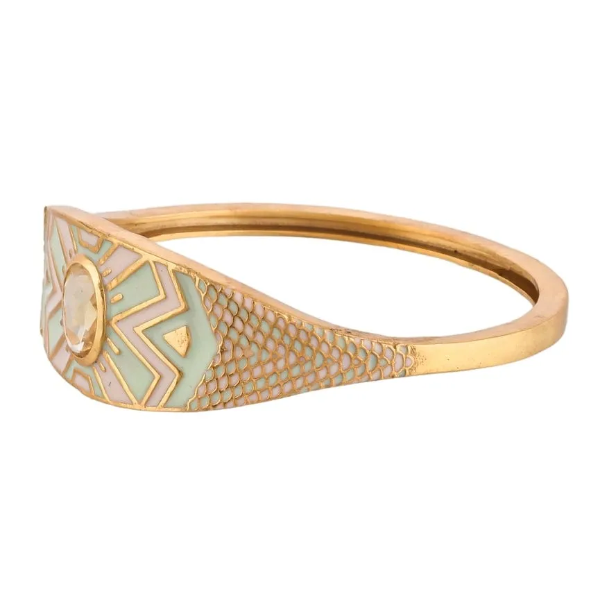 Citrine Enamel Bangle