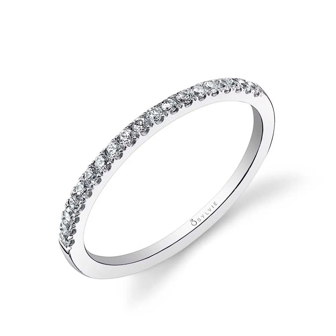 Classic Wedding Band - Jenny 18k Gold White