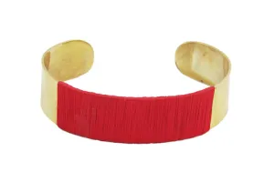 Crimson Threaded Cuff