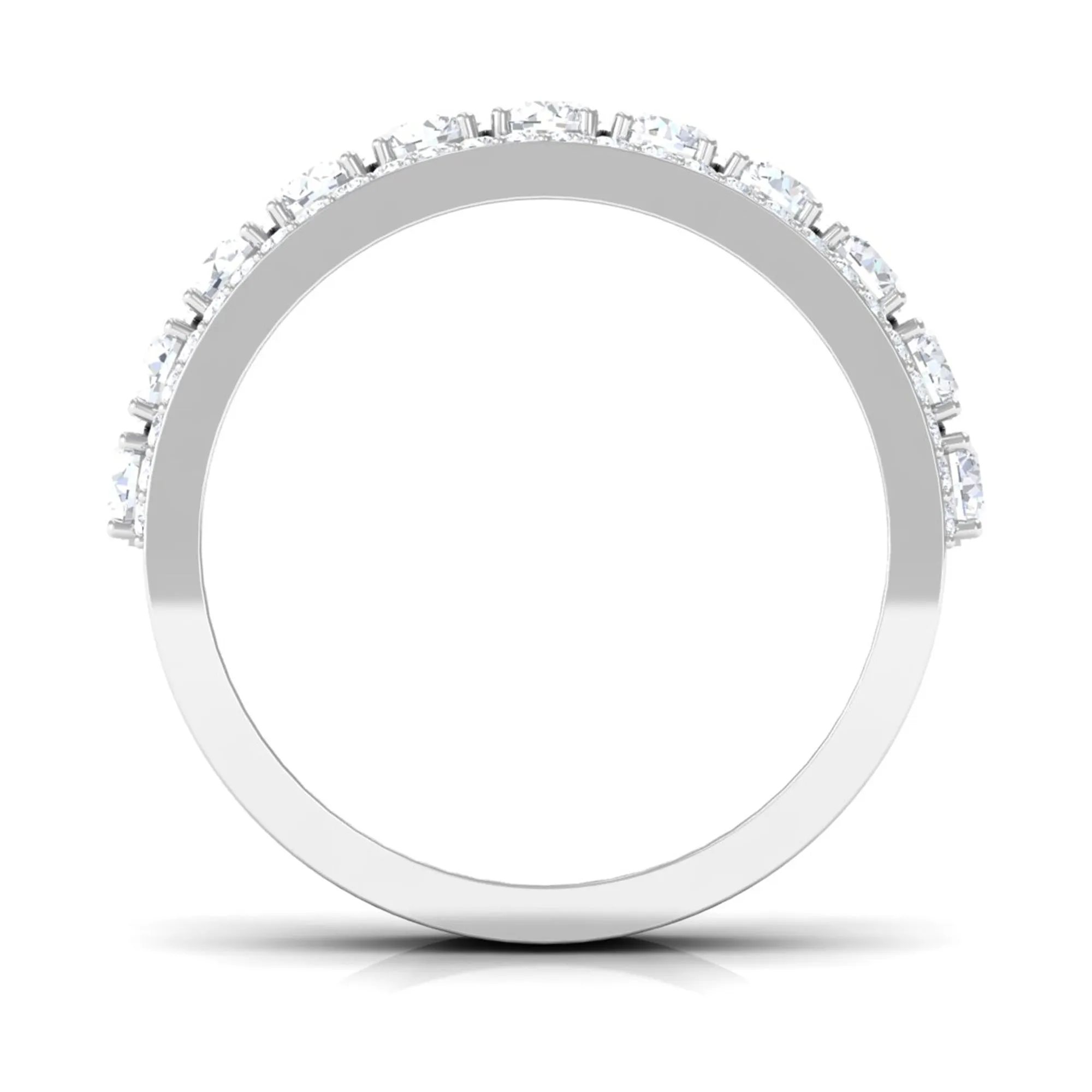 Cubic Zirconia Eternity Wedding Band Ring